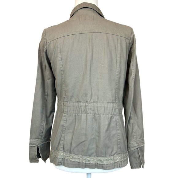 Altar'd State Olive-Green Lace Trim‎ Utility Jacket Women's Size Small - Picture 5 of 10